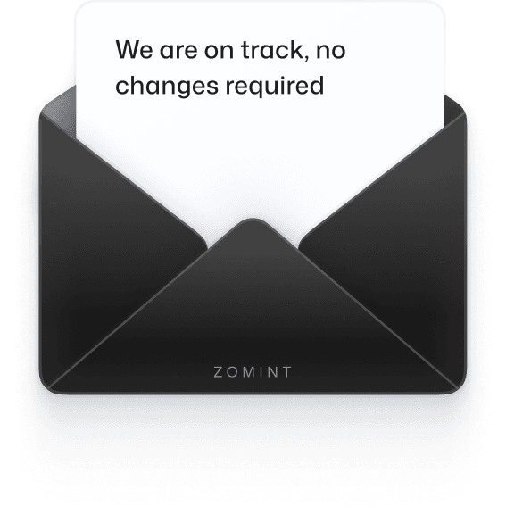 May 2026: we are on track, no changes required